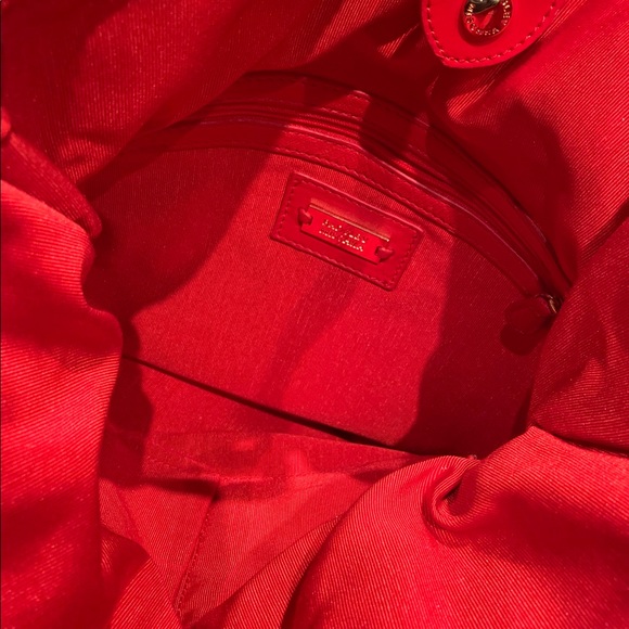 Badgley Mischka genuine red leather tote bag - Picture 6 of 8